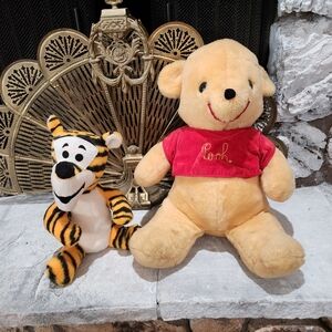 Vintage Winnie The Pooh & Tigger Stuffed Animals 1960's California Made Toy